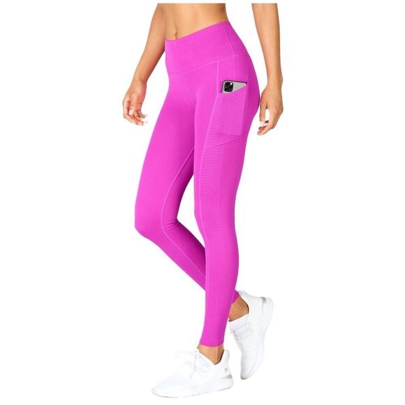 Fabletics SculptKnit High-Waisted Fiesta Pink Leggings Size XS - Picture 1 of 11